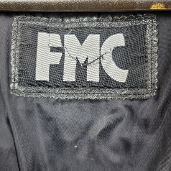FMC Black 100% Leather Jacket - Picture 2 of 11